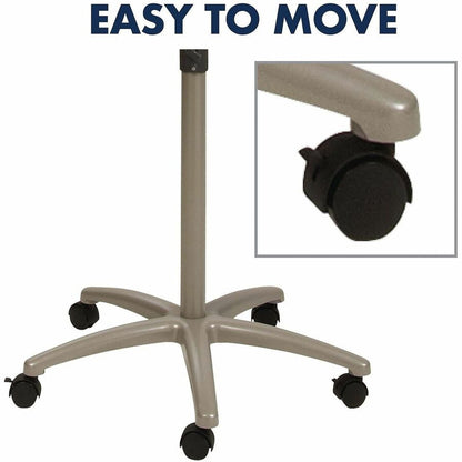 Quartet Compass Nano-Clean Magnetic Mobile Presentation Easel - 36" (3 ft) Width x 24" (2 ft) Height - White Painted Ste