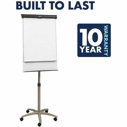 Quartet Compass Nano-Clean Magnetic Mobile Presentation Easel - 36" (3 ft) Width x 24" (2 ft) Height - White Painted Ste