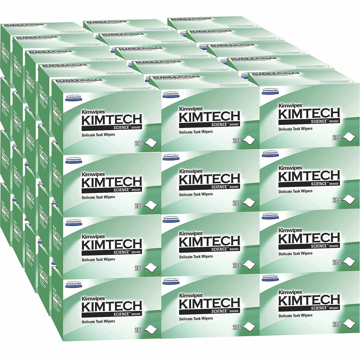 KIMTECH Science Kimwipes Delicate Task Wipers - 1 Ply - 4.39" Width x 8.20" Length - White - 286/Box - 60 / Carton