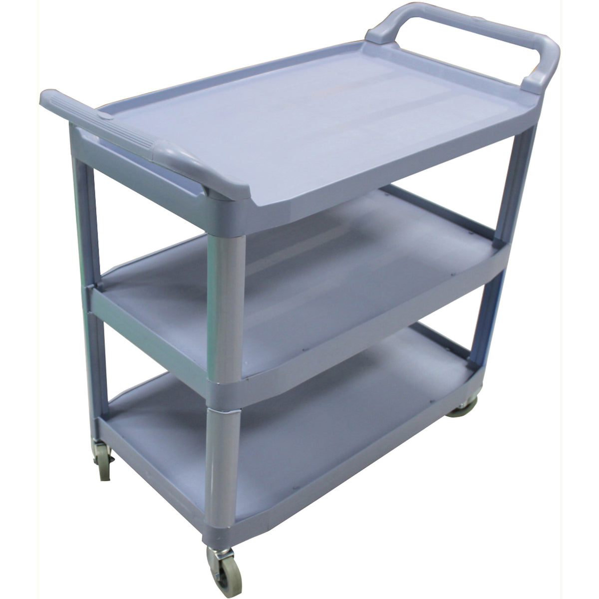 Impact 3-Shelf Bussing Cart - 3 Shelf - 200 lb Load Capacity - 4" Caster Size - 40" Length x 20" Width x 38" Height - Gr