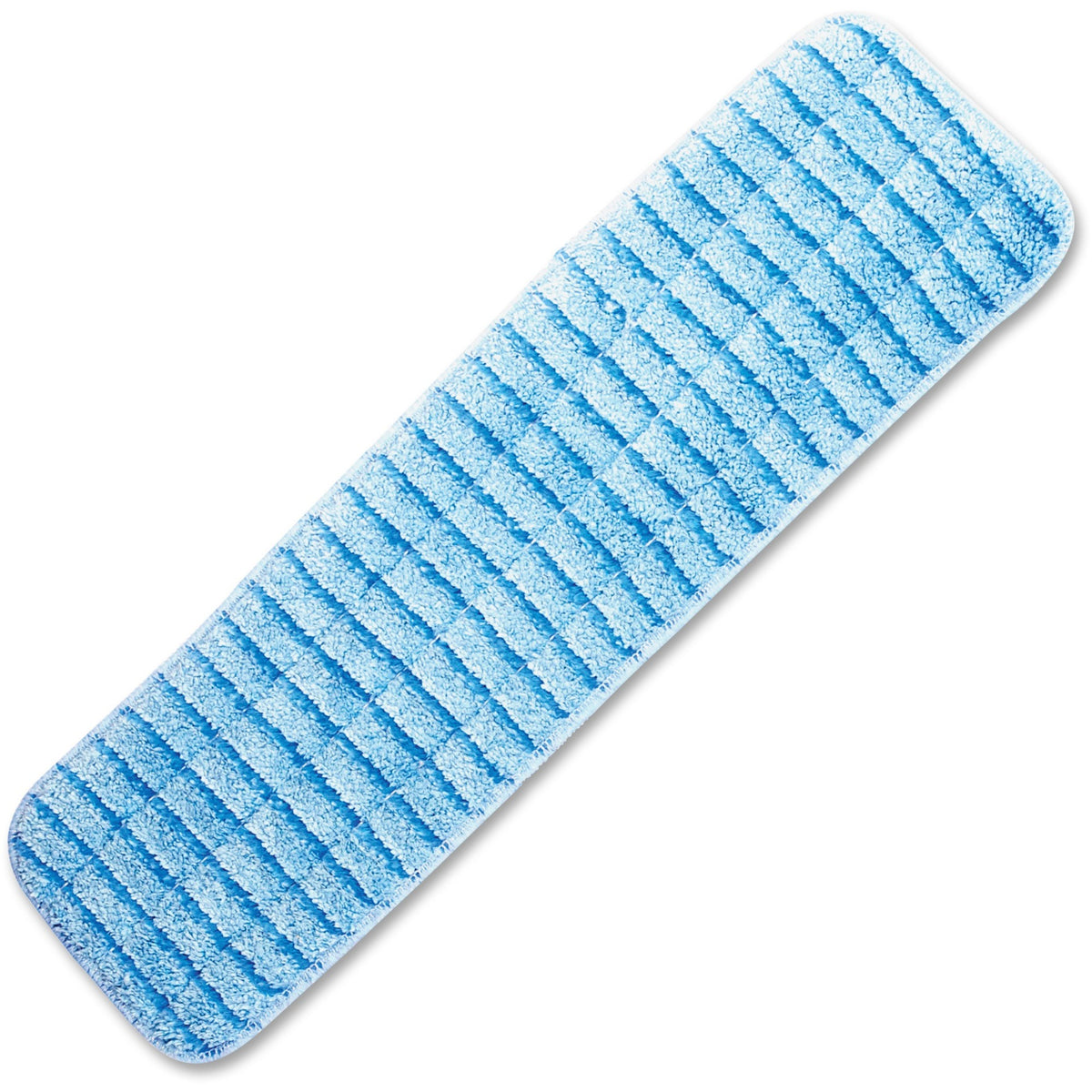 Impact Microfiber Flat Wet Mop - 5" Width x 18" Length - Absorbent, Durable, Washable - MicroFiber, Polypropylene - Blue