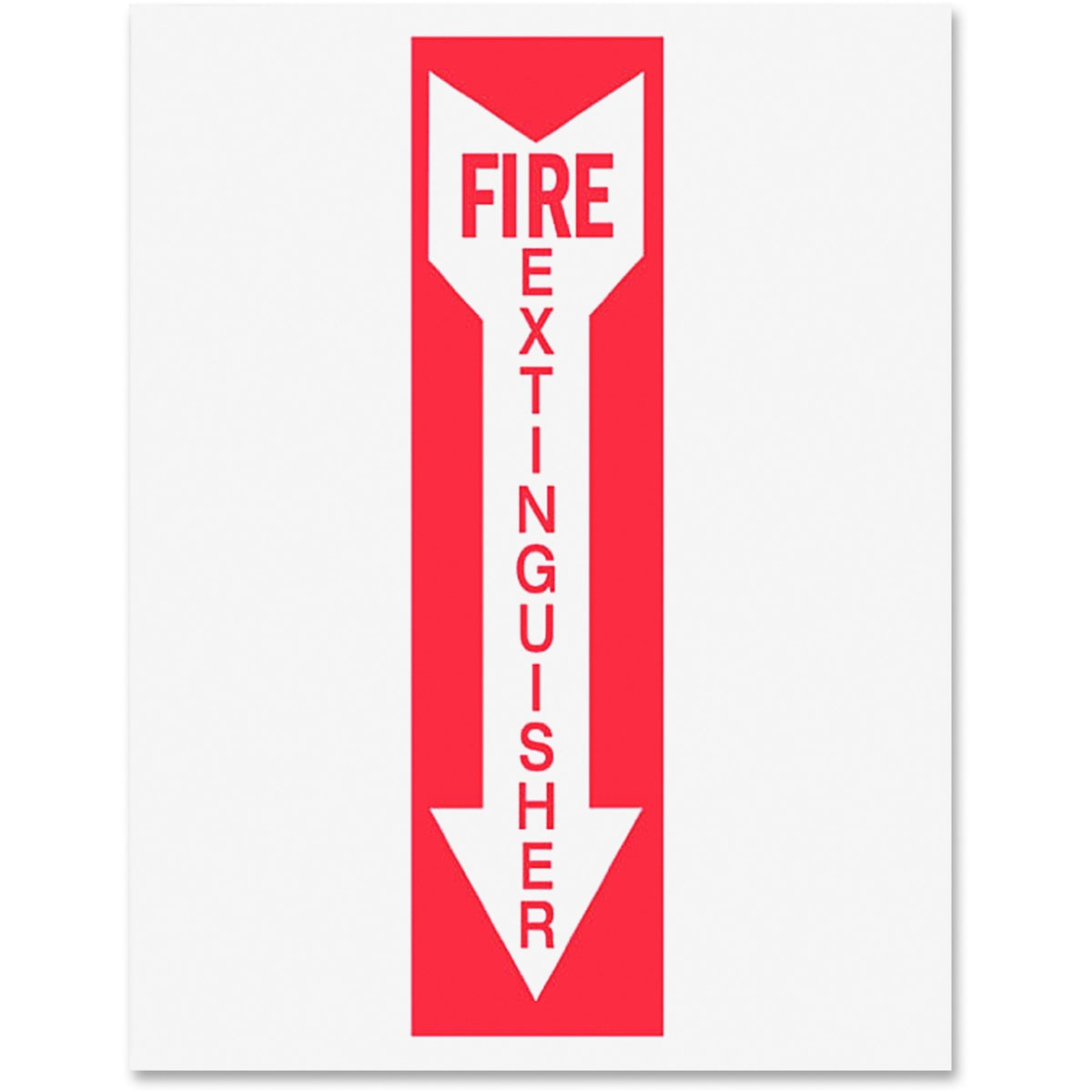 Djois by Tarifold Safety Sign Inserts - Print/Message "Fire Extinguisher" - Rectangular Shape - Red Print/Message Color 