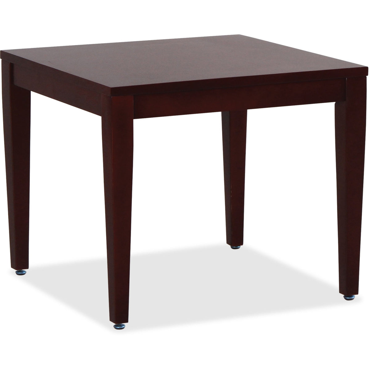 Lorell Solid Wood Corner Table - Square Top - Four Leg Base - 4 Legs - 23.60" Table Top Length x 23.60" Table Top Width 