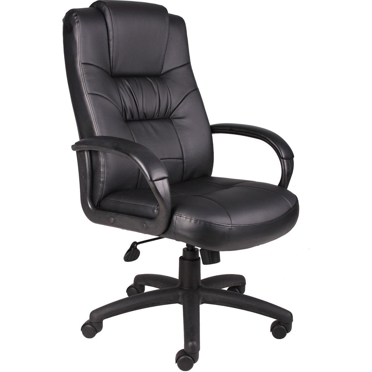 Boss B7501 Executive Chair - Black Seat Color - LeatherPlus Seat Material - Black Back Color - Leather Back Material - B