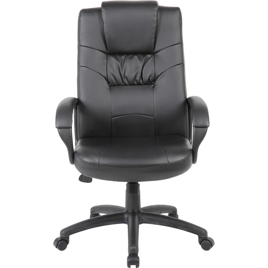Boss B7501 Executive Chair - Black Seat Color - LeatherPlus Seat Material - Black Back Color - Leather Back Material - B