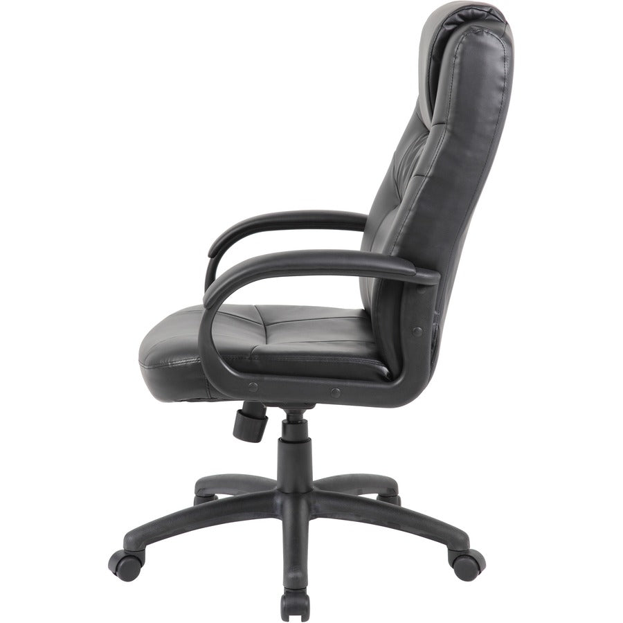 Boss B7501 Executive Chair - Black Seat Color - LeatherPlus Seat Material - Black Back Color - Leather Back Material - B