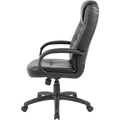 Boss B7501 Executive Chair - Black Seat Color - LeatherPlus Seat Material - Black Back Color - Leather Back Material - B