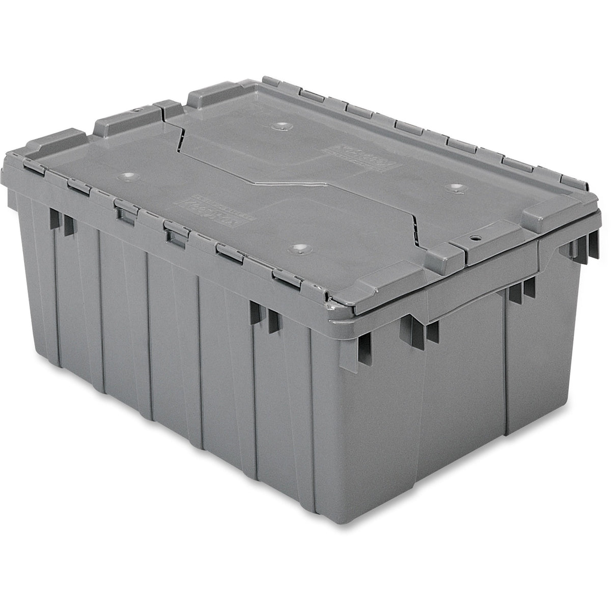 Akro-Mils Attached Lid Storage Container - Internal Dimensions: 8.63" Height - External Dimensions: 21.5" Length x 15" W