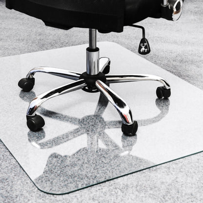 Floortex Heavy-Duty Glass Chair Mat for Hard Floors & Carpets - 36" x 48" - Hard Floor, Home, Office, Carpet