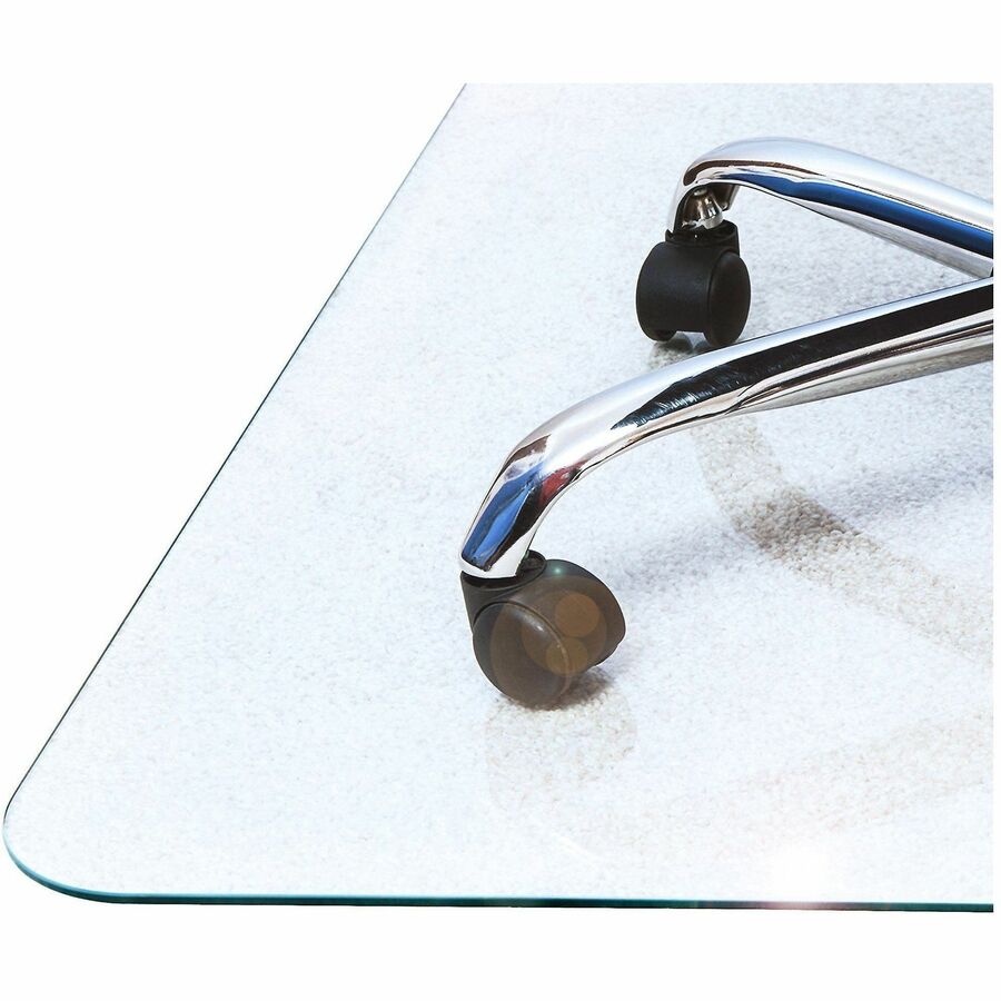 Floortex Heavy-Duty Glass Chair Mat for Hard Floors & Carpets - 40" x 53" - Hard Floor, Home, Office, Carpet