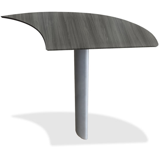 Mayline Medina Curved Desk Extension, Right - 1" Thickness Work Surface, 29.5" Height x 28" Width x 47" Depth - Beveled 
