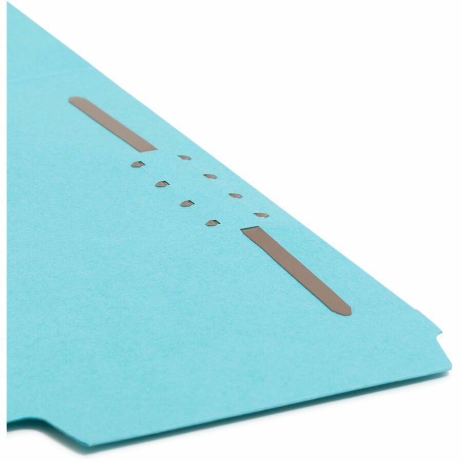 Smead SuperTab 1/3 Tab Cut Letter Recycled Fastener Folder - 8 1/2" x 11" - 1 x 2K Fastener - Top Tab Location - 11 pt. 