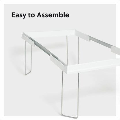 Smead Heavy-Duty Adjustable Hanging Folder Frame - Letter - 16" to 24" Long - Steel, Plastic - White - 1 Box
