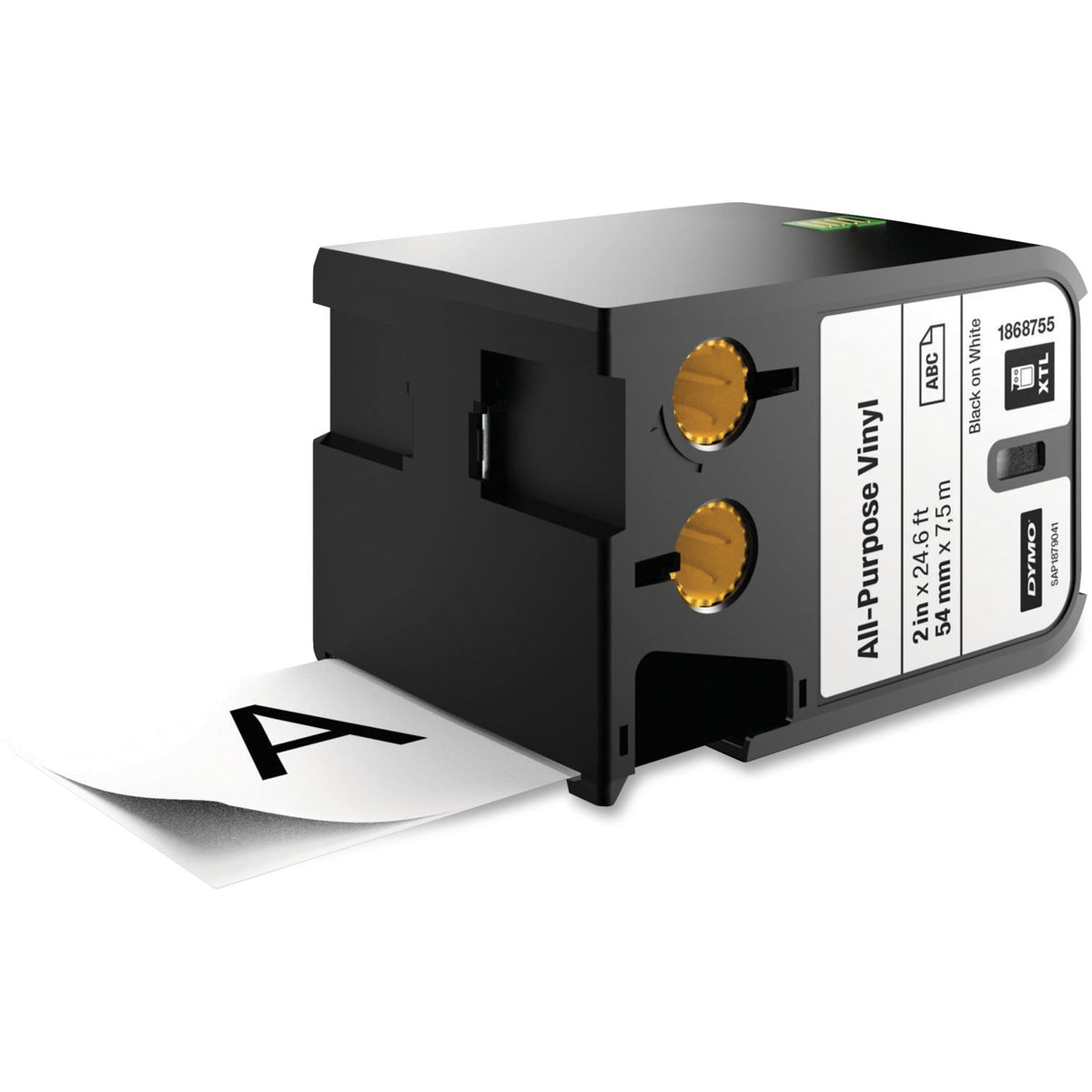 Dymo XTL All-purpose Vinyl Labels - 2" Width - Thermal Transfer - White - Vinyl - Water Resistant - 1 Each
