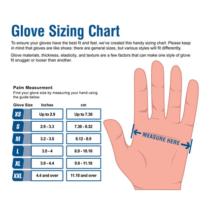 Ammex Blue Small Nitrile PF Gloves - 3 mil Thickness - Small Size - For Right/Left Hand - Blue - Chlorinate, Textured, L