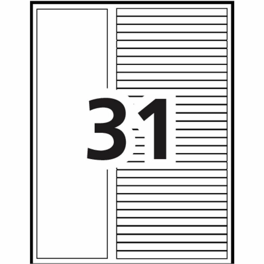 Avery Ready Index Customizable Table of Contents Dividers - 31 x Divider(s) - 31 Tab(s) - Digit - 1-31 - 31 Tab(s)/Set -