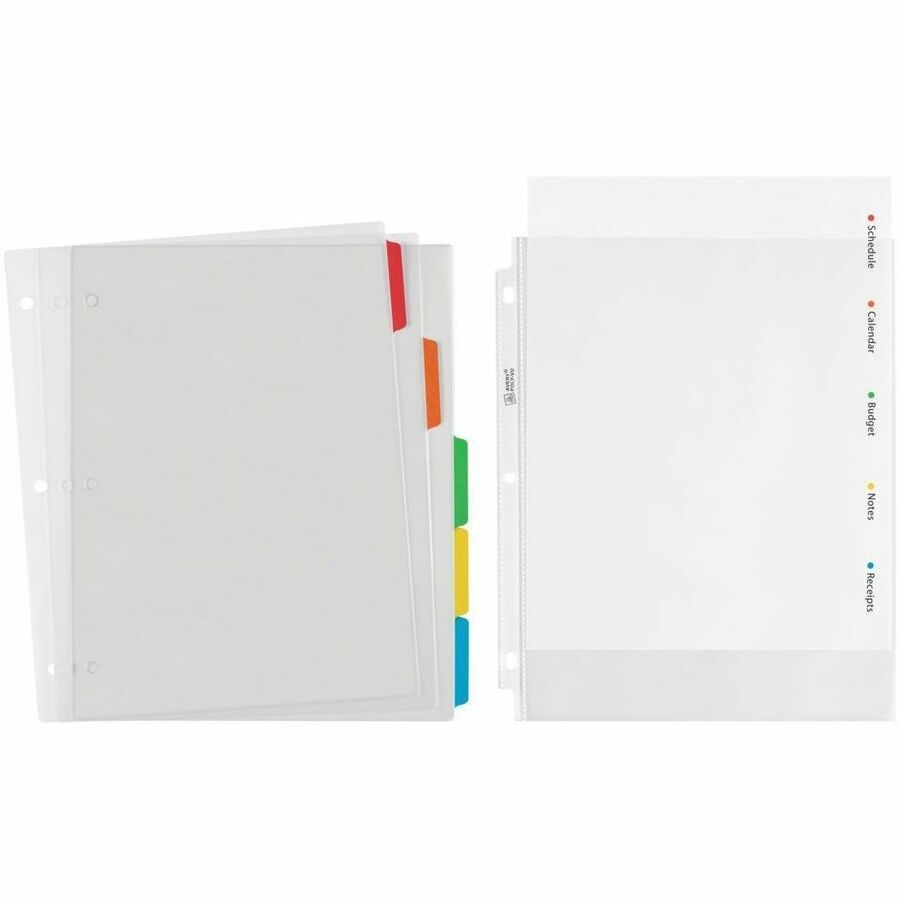 Avery Clear Easy View Durable Plastic Dividers - 5 x Divider(s) - 5 Tab(s) - 5 - 5 Tab(s)/Set - 8.5" Divider Width x 11"