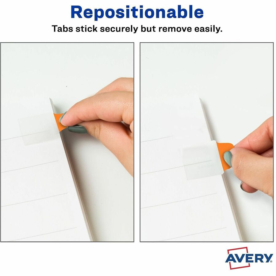 Avery® Mini Ultra Tabs - 80 Tab(s) - 1.50" Tab Height x 1" Tab Width - Removable - 80 / Pack