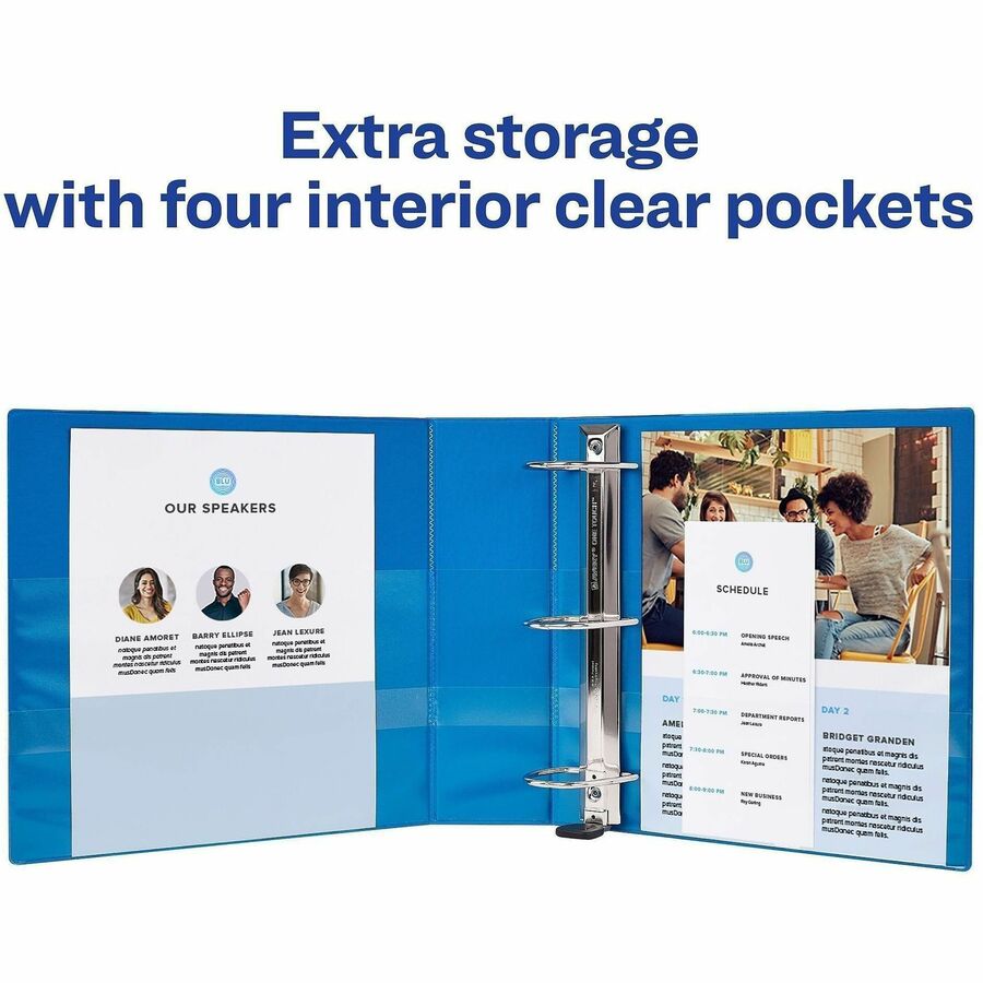 Avery® Heavy-Duty View Binders - Locking One Touch EZD Rings - 1 1/2" Binder Capacity - Letter - 8 1/2" x 11" Sheet Size