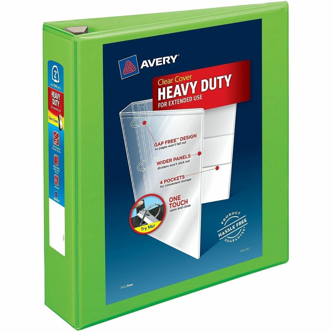 Avery® Heavy-Duty View Binders - Locking One Touch EZD Rings - 2" Binder Capacity - Letter - 8 1/2" x 11" Sheet Size - 5