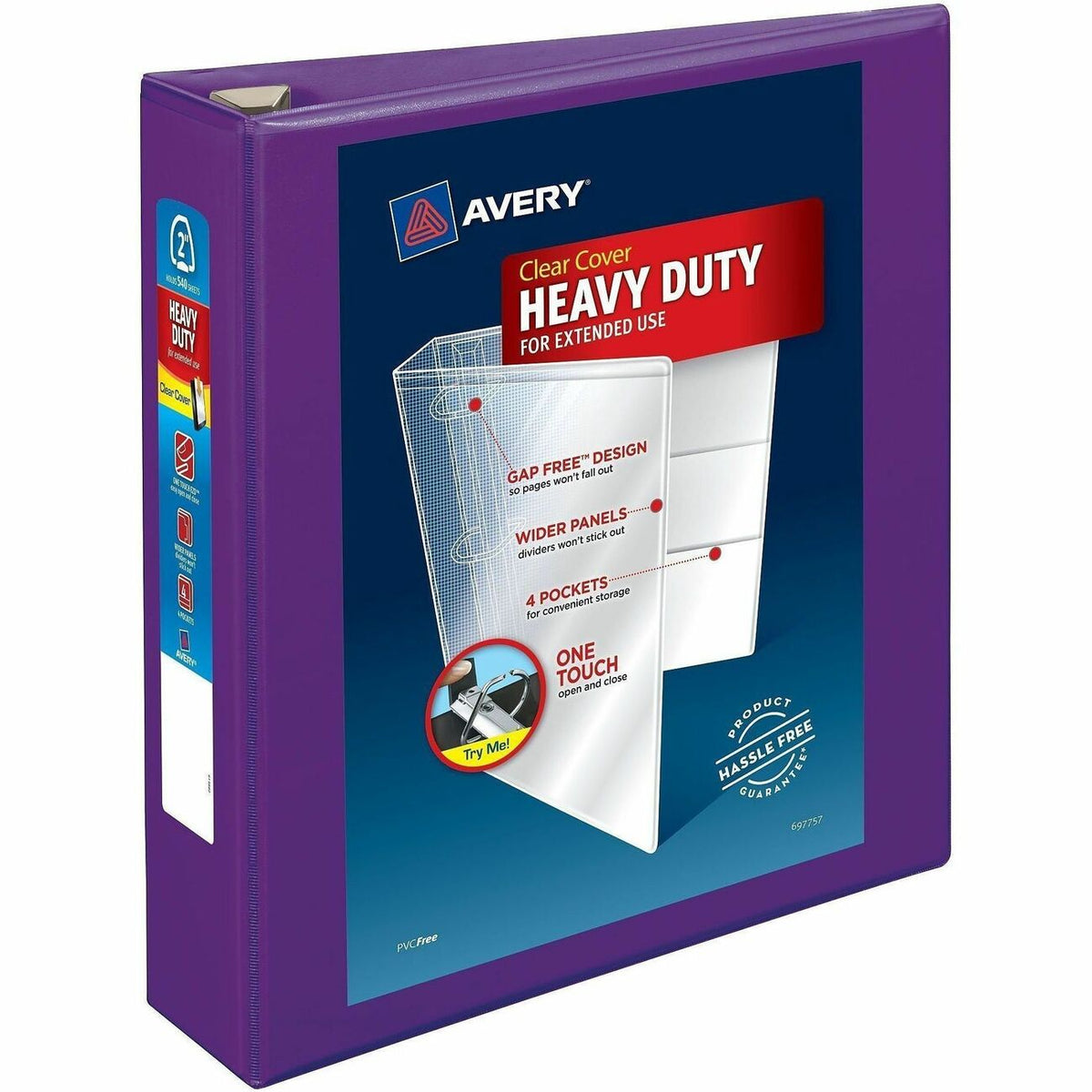 Avery Heavy-Duty View Binders - Locking One Touch EZD Rings - 2" Binder Capacity - Letter - 8 1/2" x 11" Sheet Size - 54