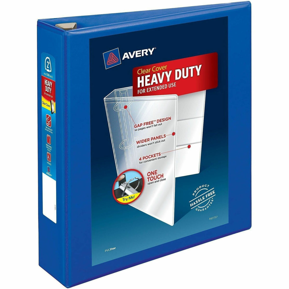 Avery® Heavy-Duty View Binders - Locking One Touch EZD Rings - 2" Binder Capacity - Letter - 8 1/2" x 11" Sheet Size - 5