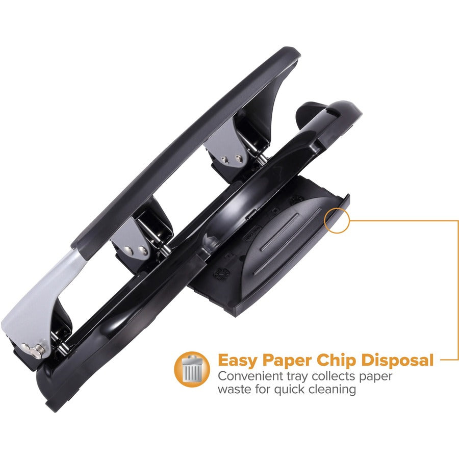 Bostitch EZ Squeeze 40-sheet 3-Hole Punch - 3 Punch Head(s) - 40 Sheet of 20lb Paper - 9/32" Punch Size - 7.4" Width x 3