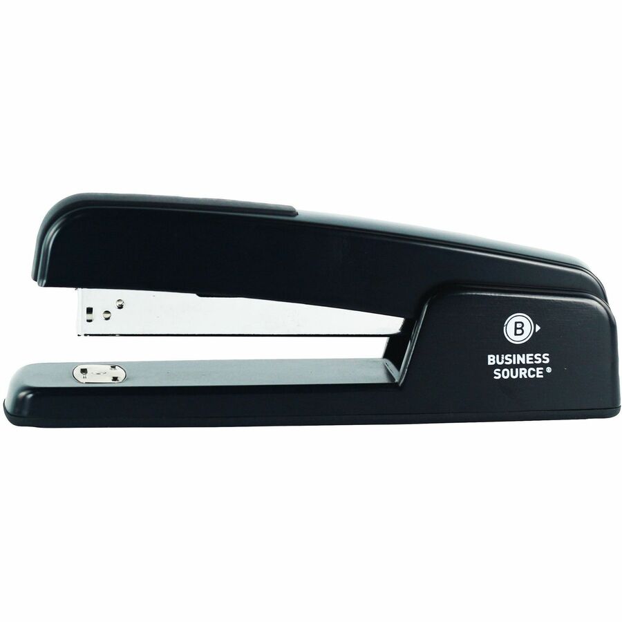 Business Source Die-cast Stapler - Staples Upto 20 Sheet - Holds Upto 210 Staple - Full Strip - Top Loading - Black - Di