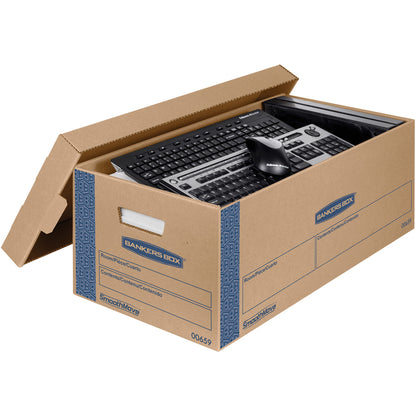 Bankers Box SmoothMove Moving Boxes - Internal Dimensions: 12" Width x 24" Depth x 10" Height - 8 / Carton
