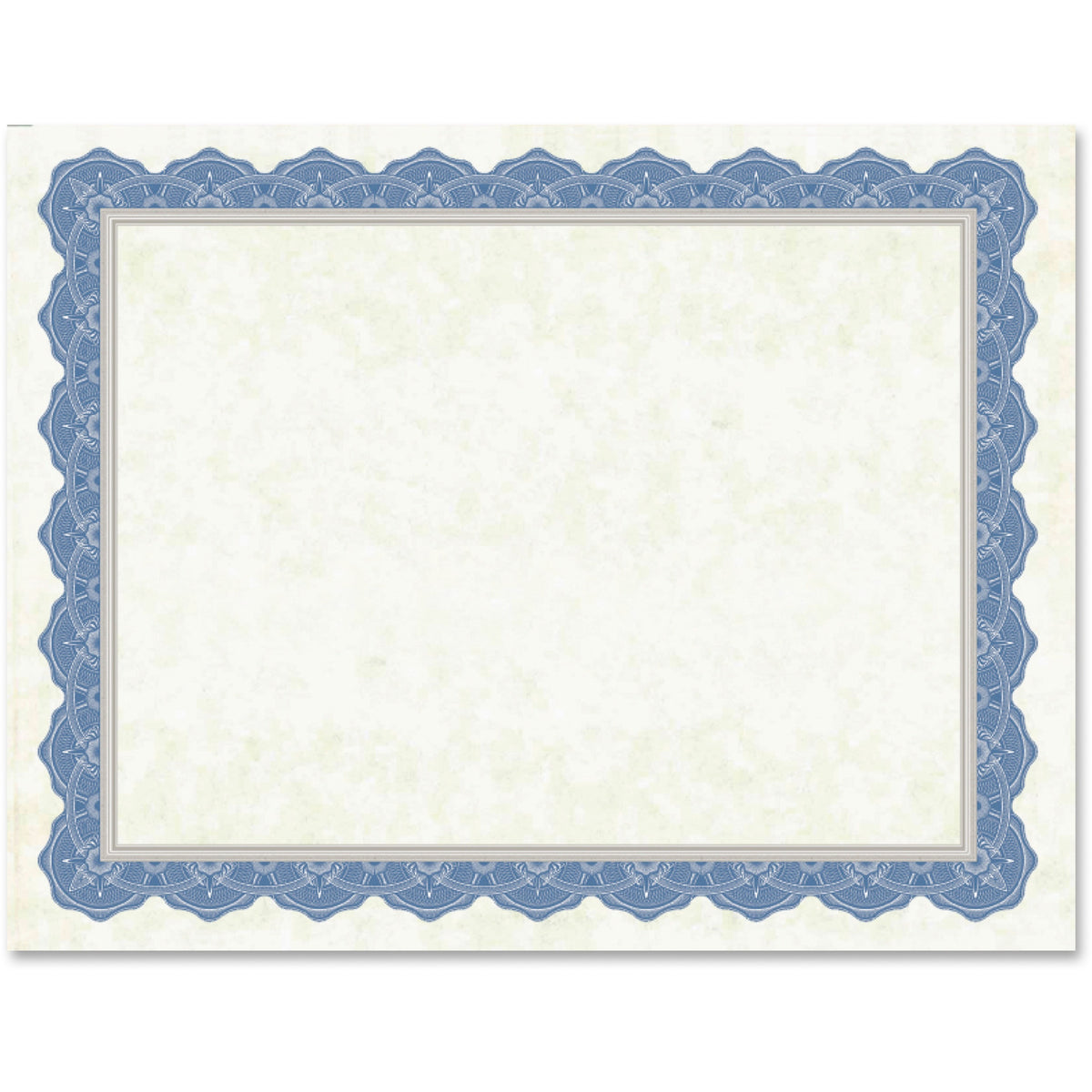 Geographics Drama Blue Border Blank Certificates - 8.5" Width x 11" Length - Inkjet, Laser Compatible - Blue Border - 15
