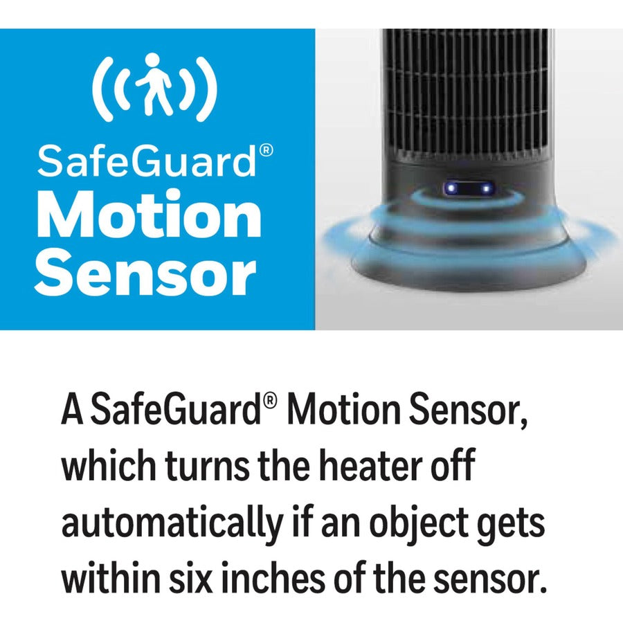 Honeywell Motion Sensor Ceramic Heater - Ceramic - 1500 W - 2 x Heat Settings - Timer - 1500 W - Oscillation - Indoor - 