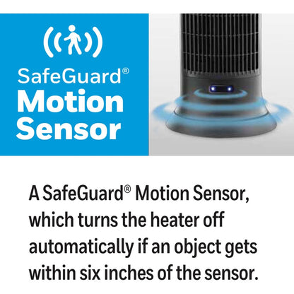Honeywell Motion Sensor Ceramic Heater - Ceramic - 1500 W - 2 x Heat Settings - Timer - 1500 W - Oscillation - Indoor - 