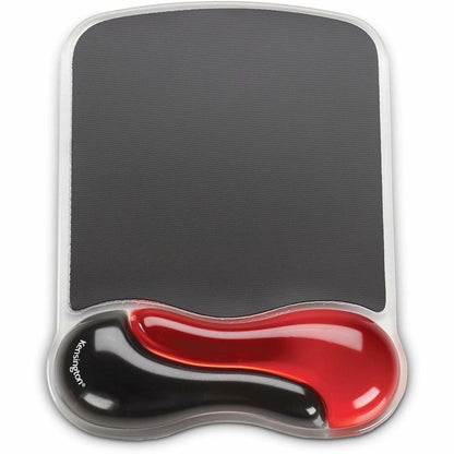 Kensington Duo Gel Wave Mouse Pad Wrist Pillow - 1" Height x 7.25" Width x 9.50" Depth - Red, Black - Gel - Slip Resista