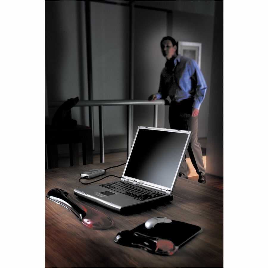 Kensington Duo Gel Wave Mouse Pad Wrist Pillow - 1" Height x 7.25" Width x 9.50" Depth - Red, Black - Gel - Slip Resista