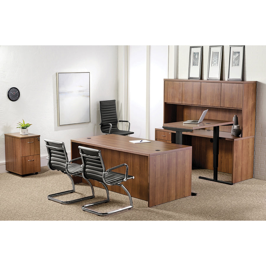 Lorell Chateau Series Bridge - 30" Height x 41.4" Width x 23.6" Depth Bridge, 1.5" Thickness Top - Reeded Edge - Materia