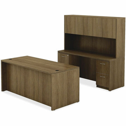 Lorell Chateau Series Bridge - 30" Height x 41.4" Width x 23.6" Depth Bridge, 1.5" Thickness Top - Reeded Edge - Materia