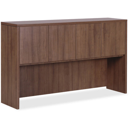 Lorell Essentials Series Stack-on Hutch with Doors - 36" Height x 59" Width x 14.8" Depth Hutch - 3 Door(s) - Material: 