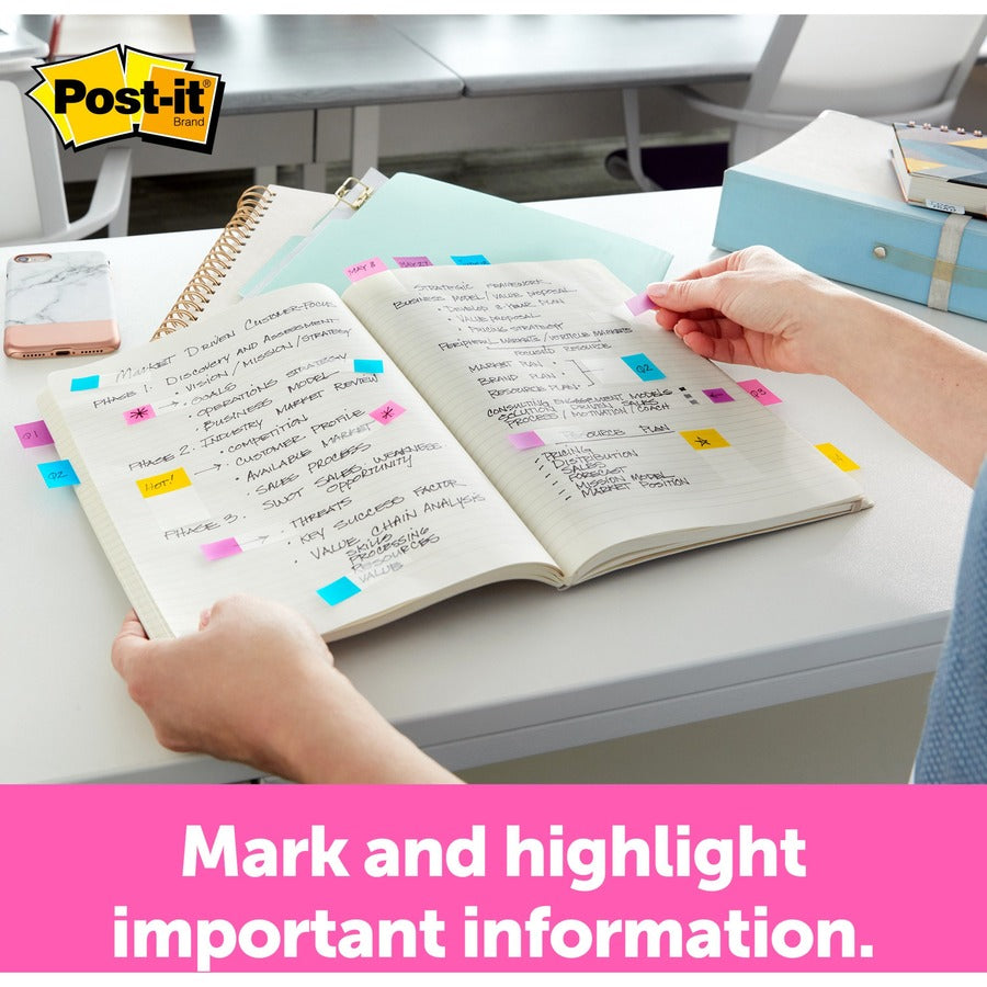 Post-it® Assorted Flag Combo Pack - 320 x Assorted - 1/2" Flag/Note Width, 1" Flag/Note Width - 320 / Pack