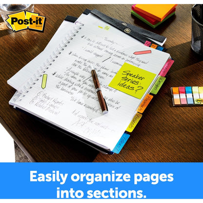 Post-it® Tabs - Write-on Tab(s) - 2" Tab Width - Removable - Red, Orange, Yellow, Green, Blue Tab(s) - 30 / Pack