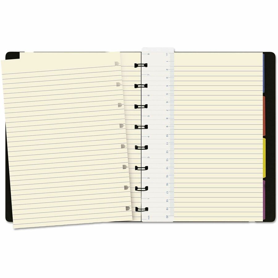 Rediform A5 Size Filofax Notebook - A5 - 56 Sheets - Twin Wirebound - 0.24" Ruled - A5 - 8 1/4" x 5 13/16" Sheet Size - 