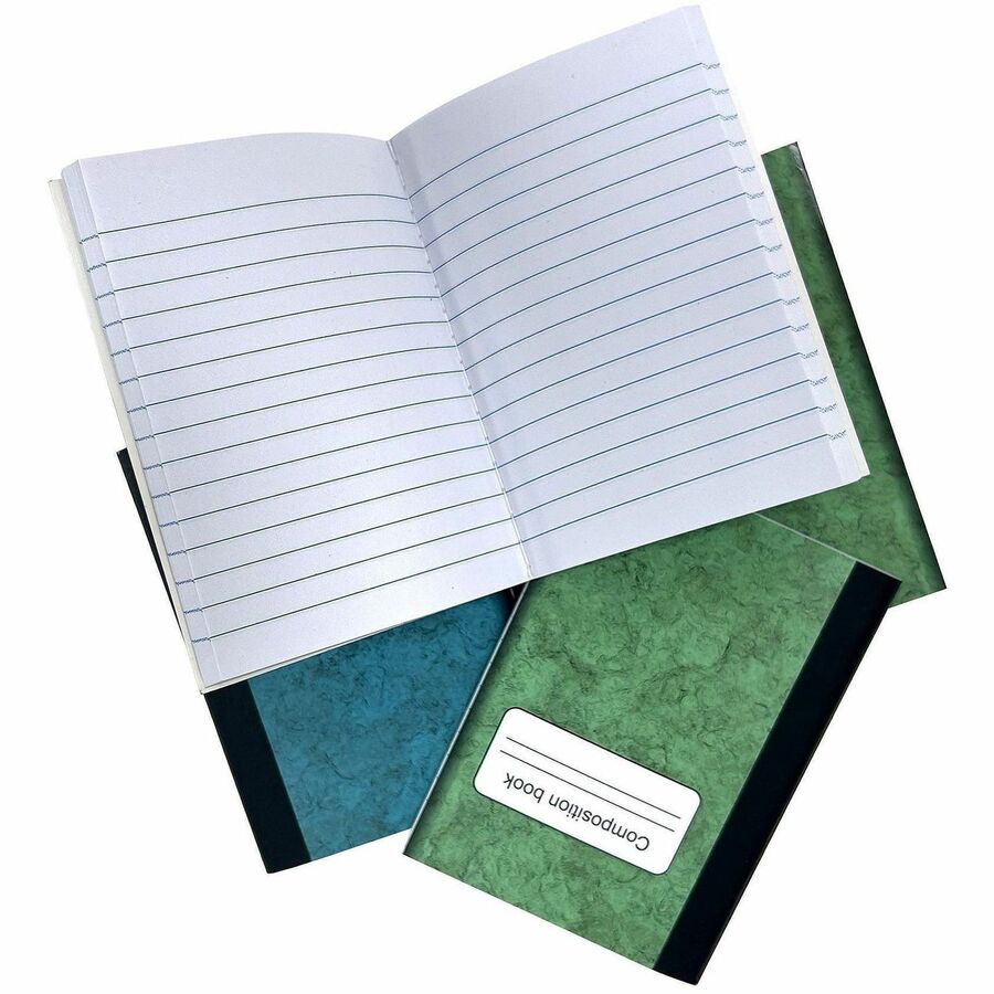 Sparco Composition Books - 80 Sheets - 4.25" Height x 3.3" Width - Multi-colored Cover - Sturdy Cover, Durable - 4 / Pac