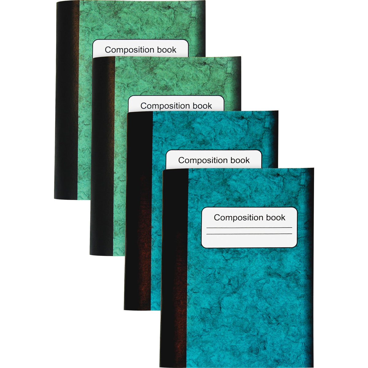 Sparco Composition Books - 80 Sheets - 4.25" Height x 3.3" Width - Multi-colored Cover - Sturdy Cover, Durable - 4 / Pac