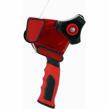 Sparco Handheld Tape Dispenser - 3" Core - Refillable - Ergonomic Design, Adjustable Tension Mechanism, Durable - Red, B