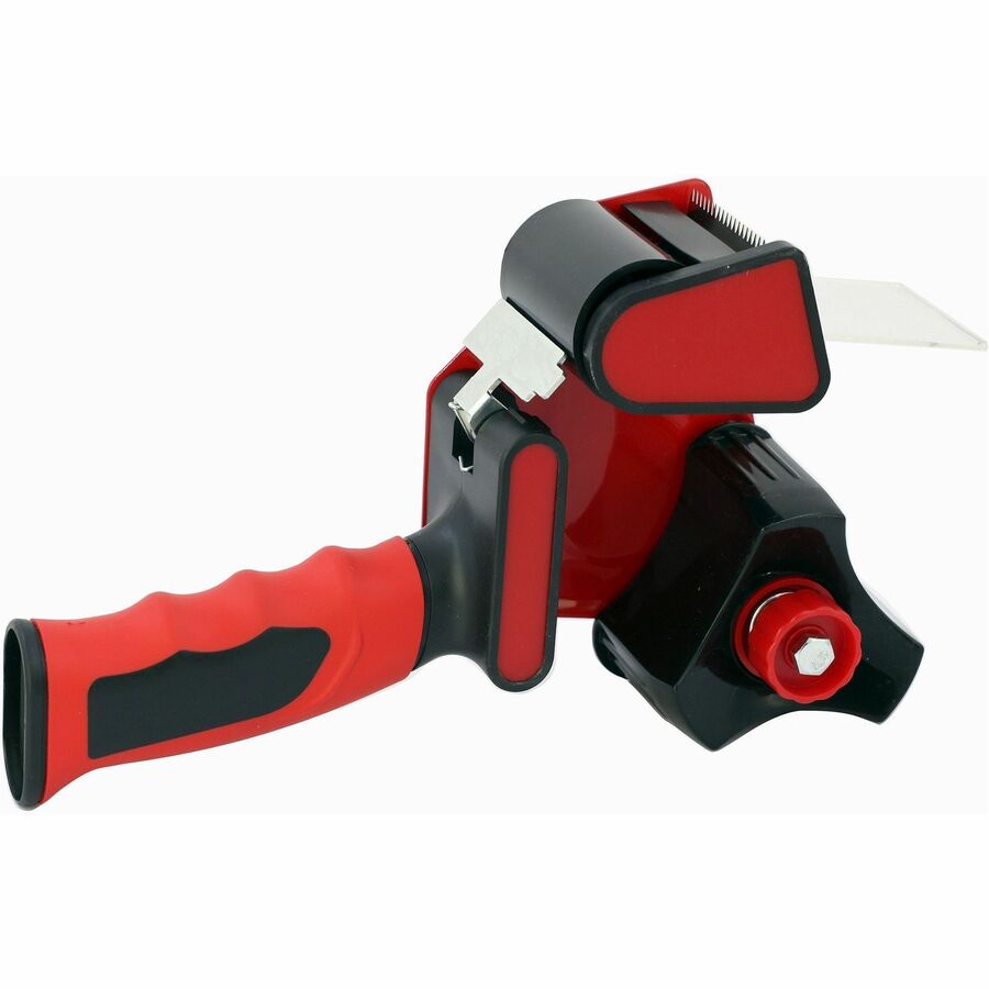 Sparco Handheld Tape Dispenser - 3" Core - Refillable - Ergonomic Design, Adjustable Tension Mechanism, Durable - Red, B