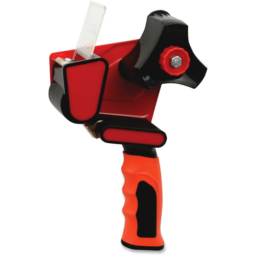 Sparco Handheld Tape Dispenser - 3" Core - Refillable - Ergonomic Design, Adjustable Tension Mechanism, Durable - Red, B