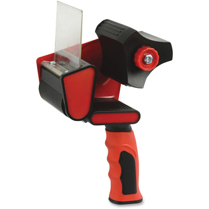 Sparco Handheld Tape Dispenser - 3" Core - Refillable - Ergonomic Design, Adjustable Tension Mechanism, Durable - Red, B