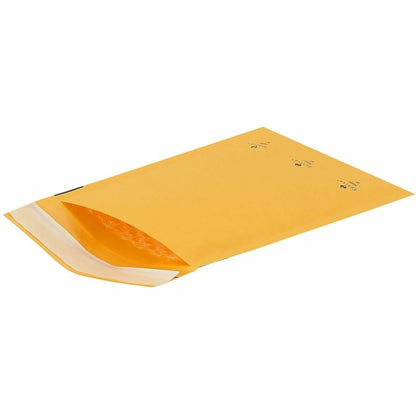 Sparco Size 0 Bubble Cushioned Mailers - Bubble - #0 - 6" Width x 10" Length - Self-sealing - Kraft - Kraft - 200 / Cart