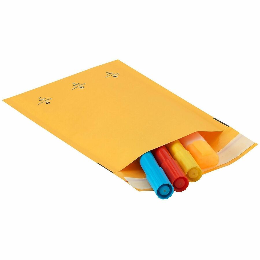 Sparco Size 0 Bubble Cushioned Mailers - Bubble - #0 - 6" Width x 10" Length - Self-sealing - Kraft - Kraft - 200 / Cart