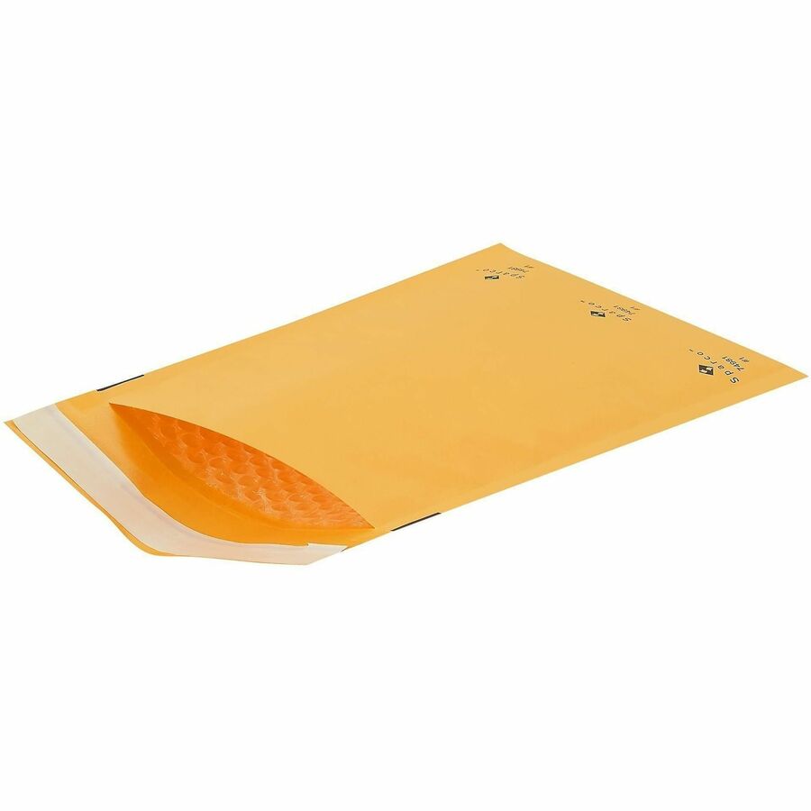 Sparco Size 1 Bubble Cushioned Mailers - Bubble - #1 - 7 1/2" Width x 12" Length - Self-sealing - Kraft - Kraft - 100 / 