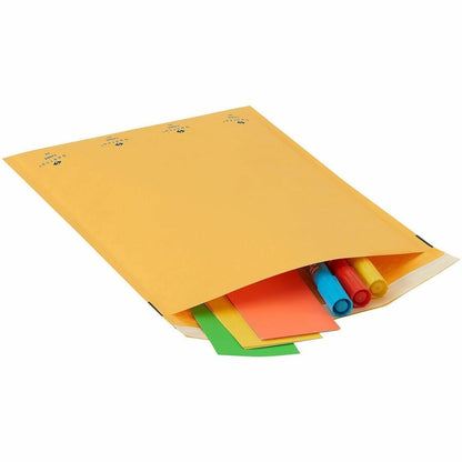 Sparco Size 5 Bubble Cushioned Mailers - Bubble - #5 - 10 1/2" Width x 16" Length - Self-sealing - Kraft - Kraft - 100 /